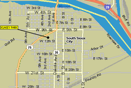 Map to Klasey Park